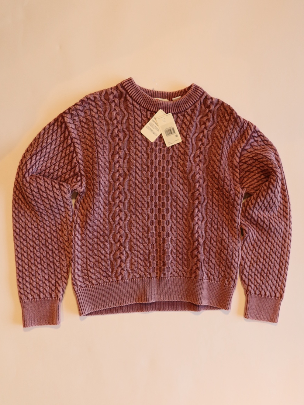 Levi’s Pink Cable Knit Crewneck Sweater — NWT, XS - Picture 3 of 8